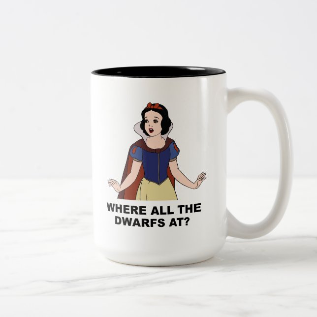 Tasse 2 Couleurs Blanche | Où sont tous les nains ? (Droit)