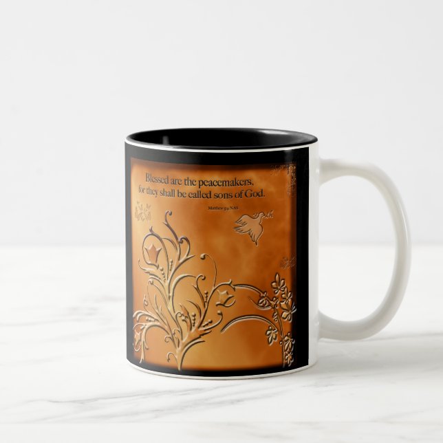 Tasse 2 Couleurs Blessed sont les conciliateurs (Droit)