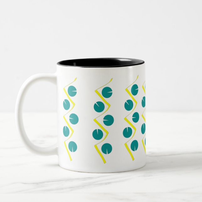 Tasse 2 Couleurs Bleu jaune Abstrait (Gauche)