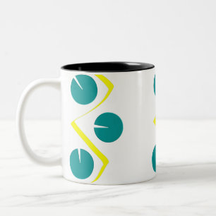 Tasse 2 Couleurs Bleu jaune Abstrait 2