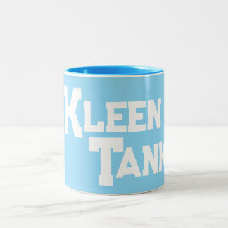 Tasse 2 Couleurs Bleu Kleen Réservoir Logo Vagues Typographie de l'
