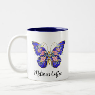 Tasse 2 Couleurs Bleu rose rose bleu bleu bleu bleu bleu papillon f