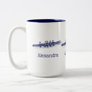Tasse 2 Couleurs Blue Women Rowers Crew Team Sports nautiques