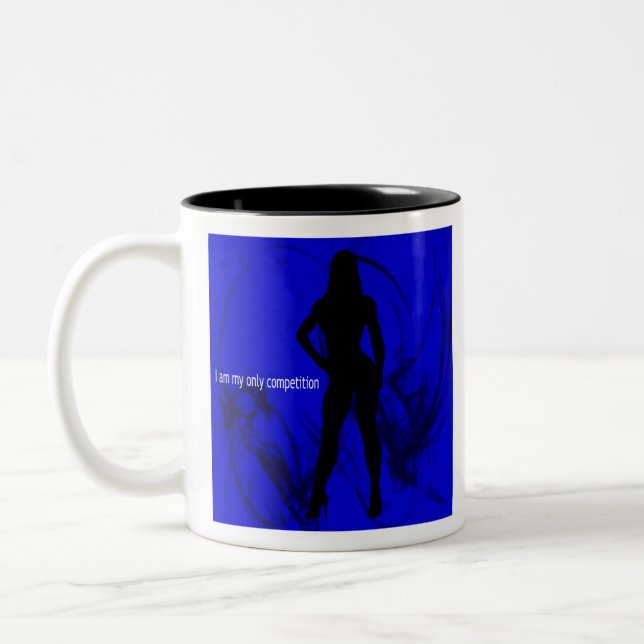 Tasse 2 Couleurs Bodybuilder Fitness "Je suis ma seule compétition" (Gauche)