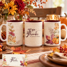 Boho Aquarelle Citrouille & Feuilles Thanksgiving