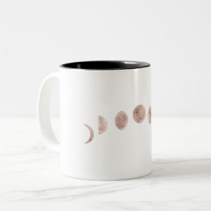 Tasse 2 Couleurs Boho Rose Lune Rose Phases de la Lune Moderne Mini