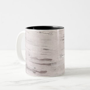 Tasse 2 Couleurs Bois d'Arbre de bouleau blanc Grange rustique Pers