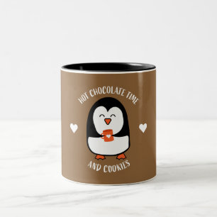 Tasse 2 Couleurs Boisson de pingouin au chocolat chaud