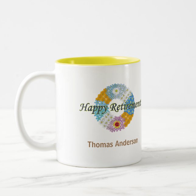 Tasse 2 Couleurs Bon cadeau de retraite (Gauche)