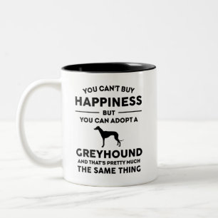 Tasse 2 Couleurs Bonheur d'adoption Greyhound