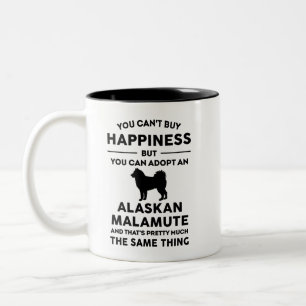 Tasse 2 Couleurs Bonheur de l'adoption du malamute en Alaska