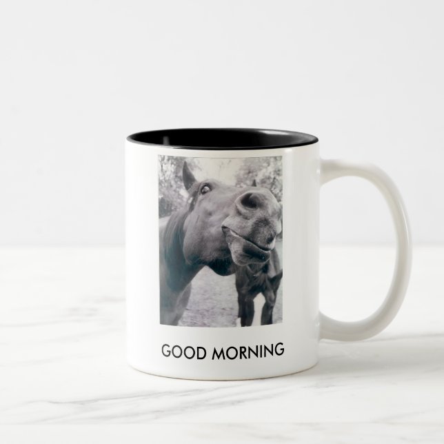 Tasse 2 Couleurs Bonjour (Droit)