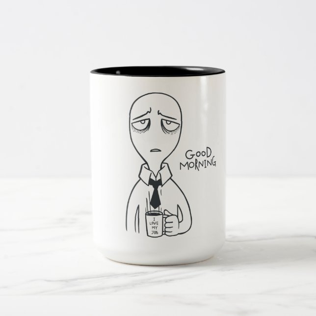 Tasse 2 Couleurs Bonjour (Centre)