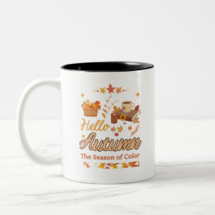 Tasse 2 Couleurs Bonjour Automne-La Saison des couleurs automne feu