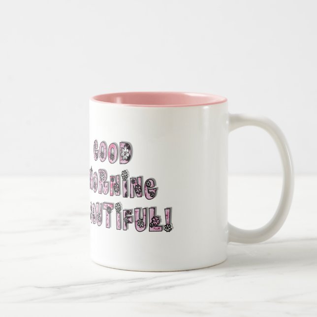 Tasse 2 Couleurs Bonjour beau ! (Droit)