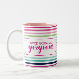 Tasse 2 Couleurs Bonjour magnifique