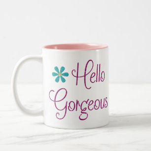 Tasse 2 Couleurs Bonjour merveilleuse fille mignonne Parties scinti