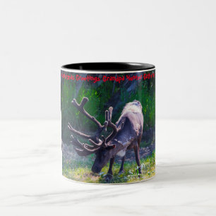 Tasse 2 Couleurs Bonjour Noël Grand-père Hunter Gatherer