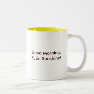 Tasse 2 Couleurs Bonjour, soleil de Susie !