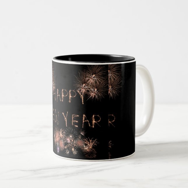 Tasse 2 Couleurs Bonne année (Devant droit)