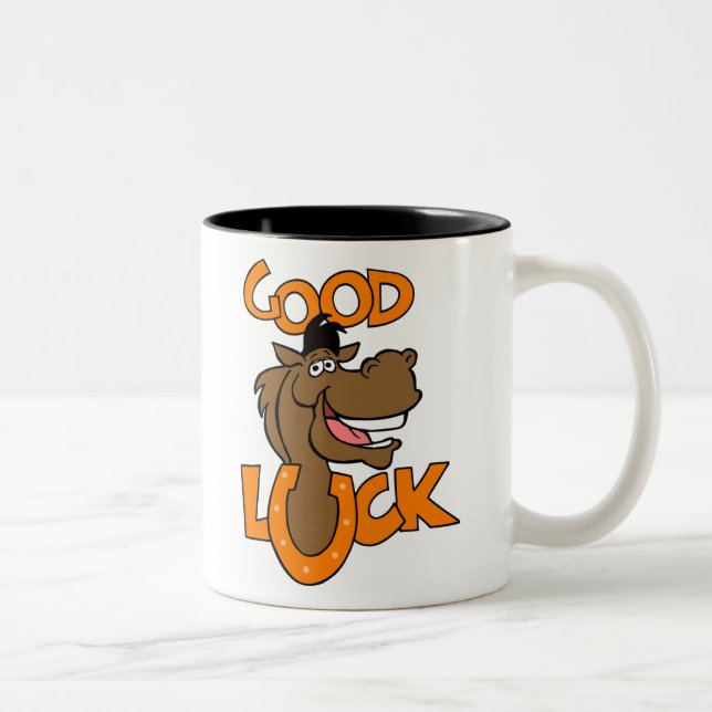 Tasse 2 Couleurs Bonne chance Cartoon Pony Horsehoe (Droit)