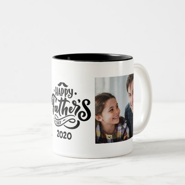 Tasse 2 Couleurs Bonne Fête des pères photo (Devant droit)