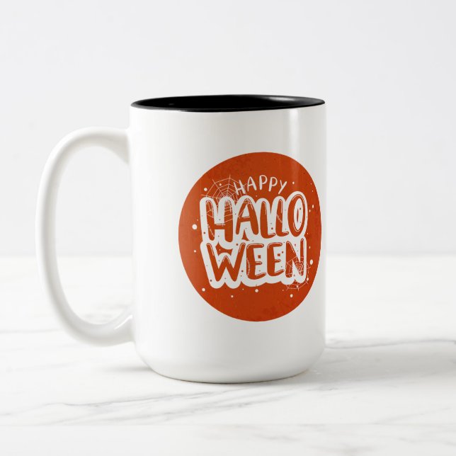 Tasse 2 Couleurs Bonne fête d'Halloween - Costume d'Halloween (Gauche)