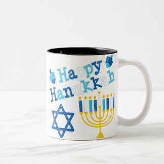 Tasse 2 Couleurs Bonne Hanoukka