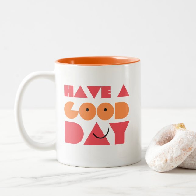Tasse 2 Couleurs Bonne Journée (Avec donut)