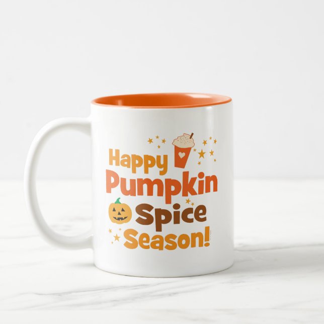 Tasse 2 Couleurs Bonne saison des épices Citrouilles (Gauche)