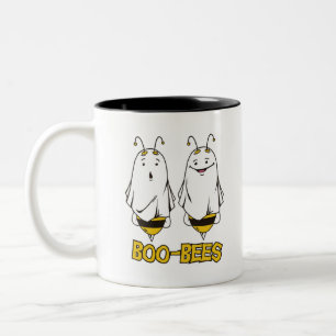 Tasse 2 Couleurs Boo Bees Halloween - Fantômes Drôles d'Abeilles d'