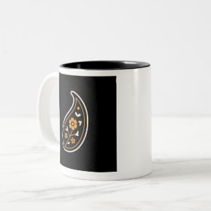 Tasse 2 Couleurs Boteh Paisley Minimaliste