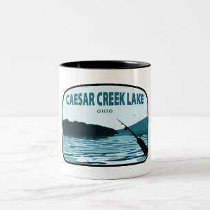 Tasse 2 Couleurs Botte de pêche de Caesar Creek Lake Ohio