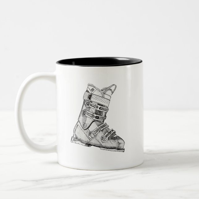 Tasse 2 Couleurs Botte de ski (Gauche)