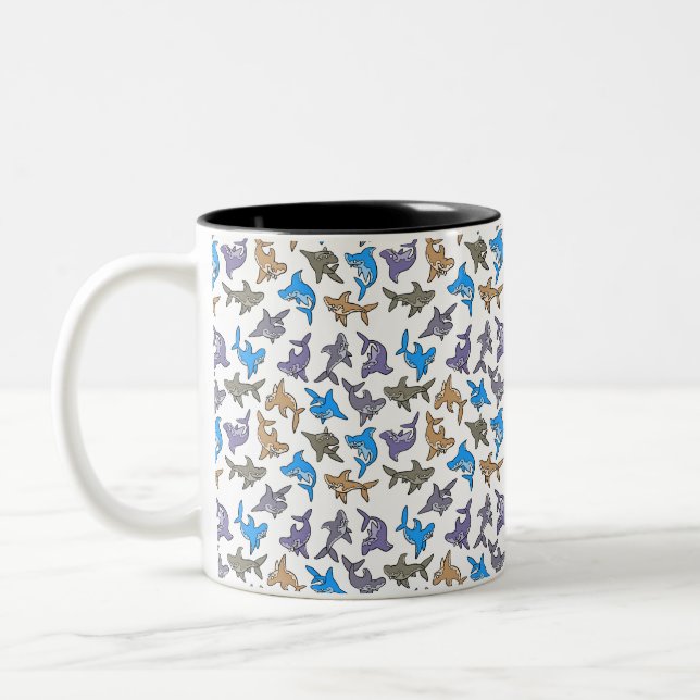 Tasse 2 Couleurs Bouche Motif de requin (Gauche)