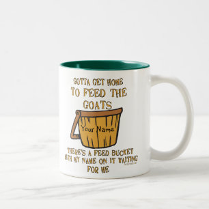 Tasse 2 Couleurs Bouchon de poche de bouc de chèvre personnalisé