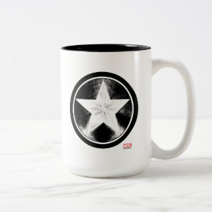 Tasse 2 Couleurs Bouclier Grunge de Captain America