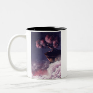 Tasse 2 Couleurs Boue à accents colorés de fleurs de cerisier