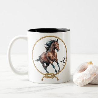 Tasse 2 Couleurs Boue à cheval personnalisée