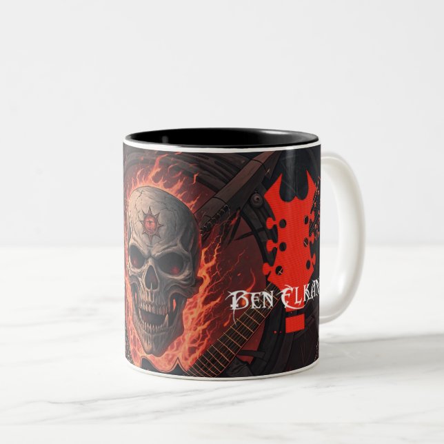 Tasse 2 Couleurs Boue crâne de feu métallique | Ben Elkanar (Devant droit)