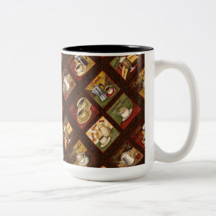 Tasse 2 Couleurs Boue de café vintage