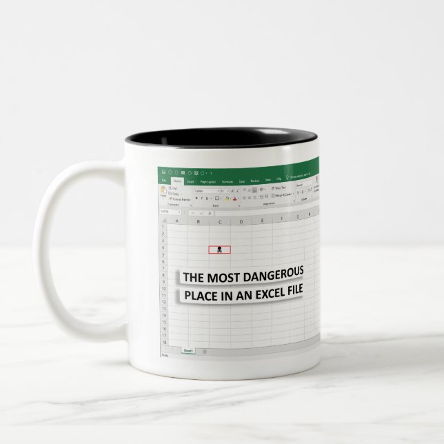 Tasse 2 Couleurs Boue de motivation Excel (Gauche)