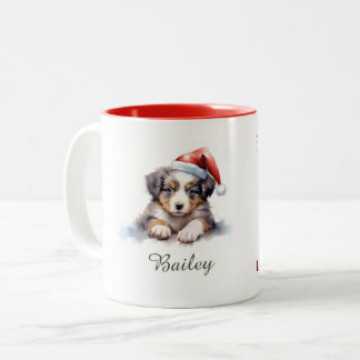 Tasse 2 Couleurs Boue de Noël australienne Shepherd