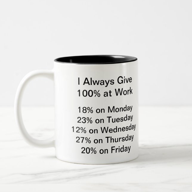 Tasse 2 Couleurs Boue de travail (Gauche)