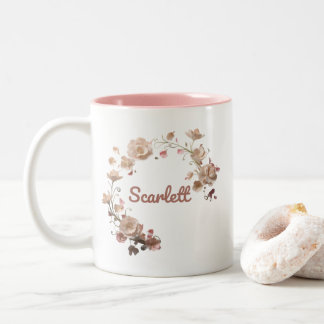 Tasse 2 Couleurs Boue florale à scarlett