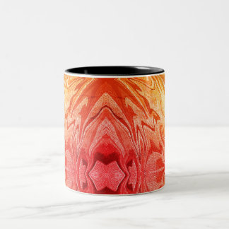 Tasse 2 Couleurs Boue fractale orange
