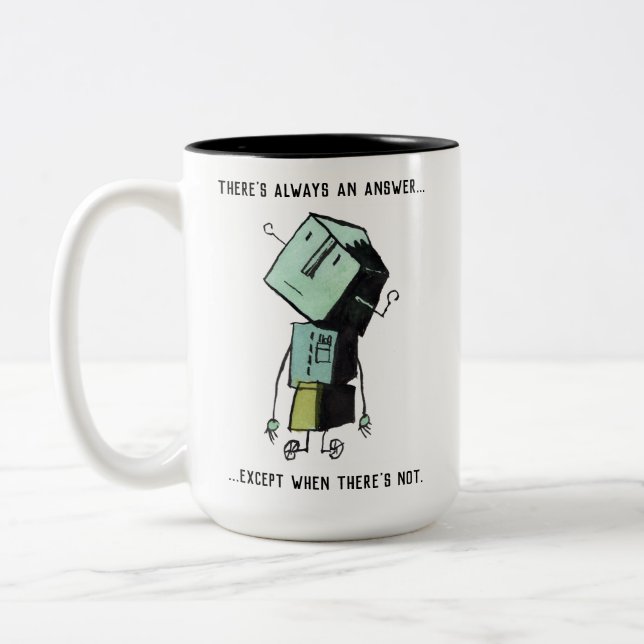 Tasse 2 Couleurs Boue robot rétro (Gauche)