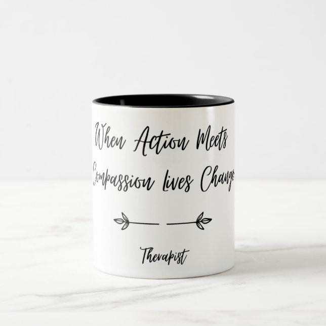 Tasse 2 Couleurs Boug-cadeau de bureau du thérapeute (Centre)