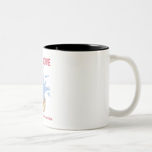 Tasse 2 Couleurs Boug de café avec écriture (Droit)
