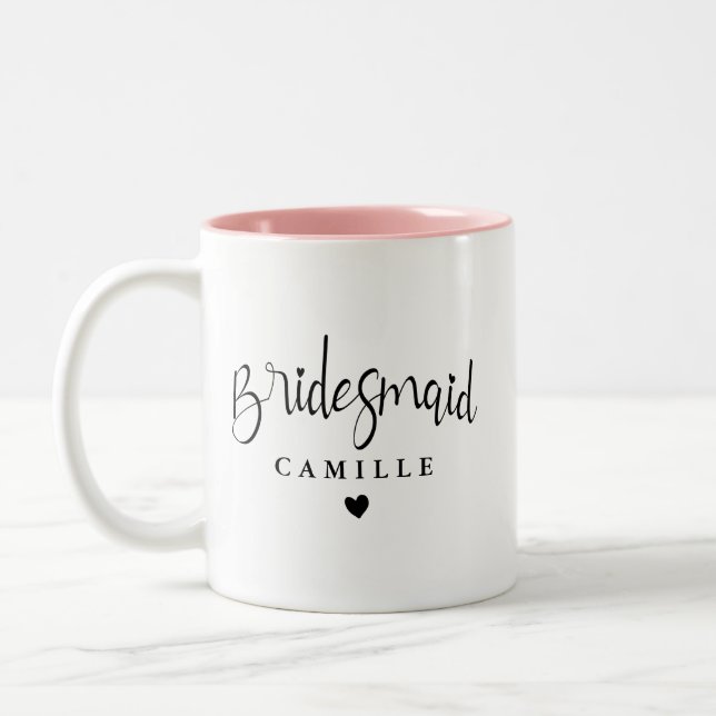 Tasse 2 Couleurs Boug de café Mariage moderne et personnalisé (Gauche)